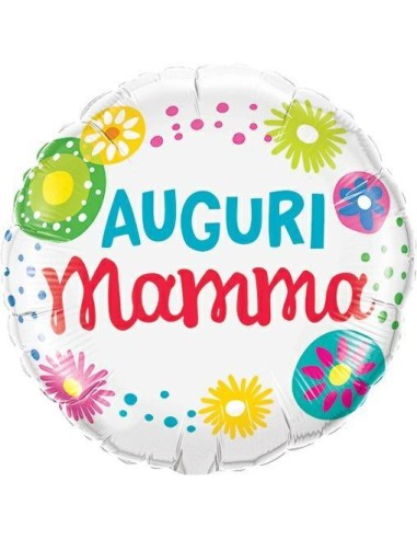 PALLONE MYLAR 9" AUGURI MAMMA 23CM. - L'Officina delle feste