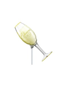 PALLONE MYLAR 9" MINISHAPE FLUTE SPUMANTE 43X20CM - L'Officina 2