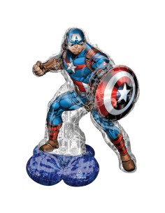 PALLONE MYLAR AIRLOONZ CAPITAN AMERICA AVENGERS 147CM - 2