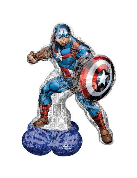 PALLONE MYLAR AIRLOONZ CAPITAN AMERICA AVENGERS 147CM -