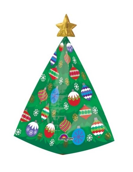 PALLONE MYLAR ALBERO DI NATALE 3D CM. 38X73 - L'Officina delle