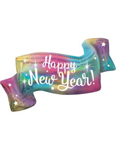 PALLONE MYLAR BANNER HAPPY NEW YEAR 99 CM - L'Officina delle 2