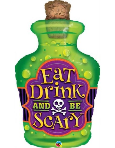 PALLONE MYLAR BOTTIGLIA VELENO 102CM - L'Officina delle feste