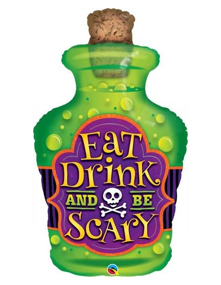 PALLONE MYLAR BOTTIGLIA VELENO 102CM - L'Officina delle feste