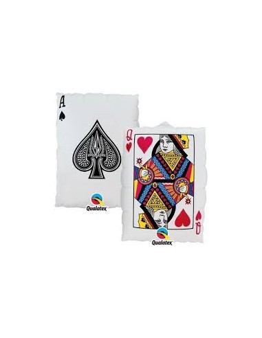 PALLONE MYLAR CARTA REGINA DI CUORI 76CM - L'Officina delle