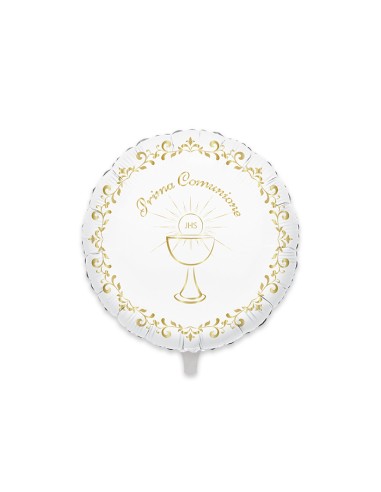 PALLONE MYLAR CM. 45 PRIMA COMUNIONE GOLD METAL - L'Officina