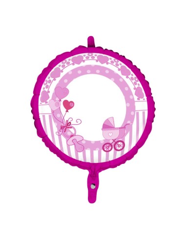 PALLONE MYLAR CM.45 LITTLE BABY ROSA - L'Officina delle feste