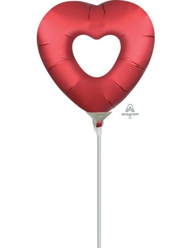 PALLONE MYLAR CUORE RED 9" 23CM VUOTO - L'Officina delle feste