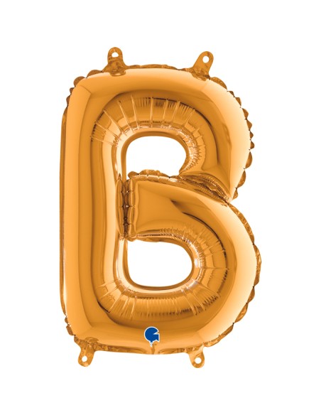 PALLONE MYLAR LETTERA " B " ORO" H.35CM - L'Officina delle feste