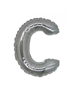 PALLONE MYLAR LETTERA " C " ARGENTO H.35CM - L'Officina delle 2