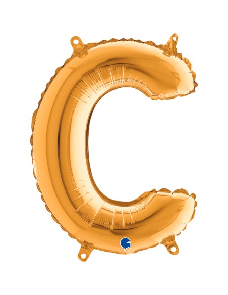 PALLONE MYLAR LETTERA " C " ORO 35CM - L'Officina delle feste