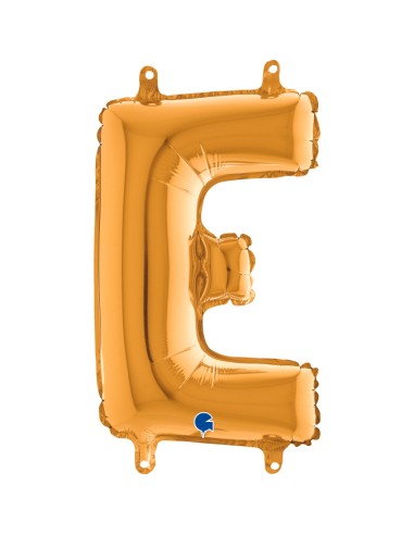 PALLONE MYLAR LETTERA " E " ORO 35CM - L'Officina delle feste