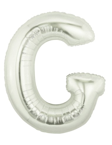 PALLONE MYLAR LETTERA " G " ARGENTO 35CM - L'Officina delle