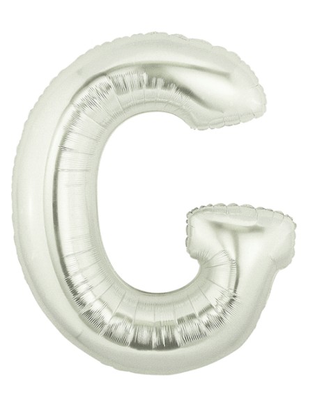 PALLONE MYLAR LETTERA " G " ARGENTO 35CM - L'Officina delle