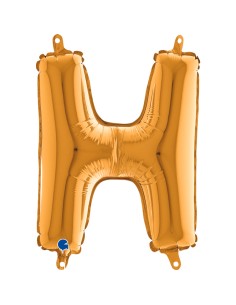 PALLONE MYLAR LETTERA " H " ORO CM.35H - L'Officina delle feste 2