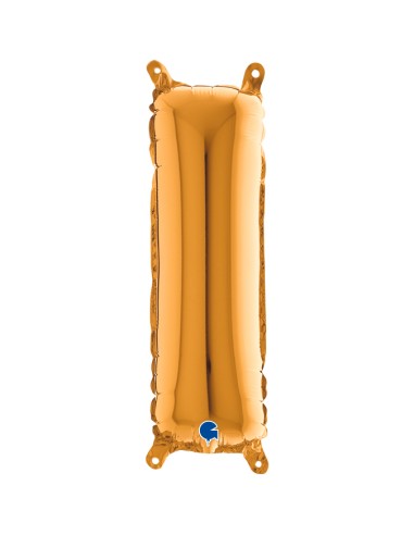 PALLONE MYLAR LETTERA " I " ORO CM. 35 - L'Officina delle feste
