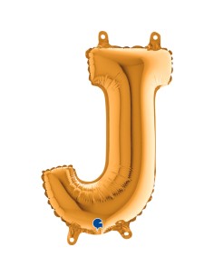 PALLONE MYLAR LETTERA " J " ORO CM. 35 - L'Officina delle feste 2