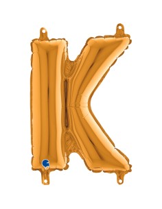 PALLONE MYLAR LETTERA " K " ORO CM. 35 - L'Officina delle feste 2
