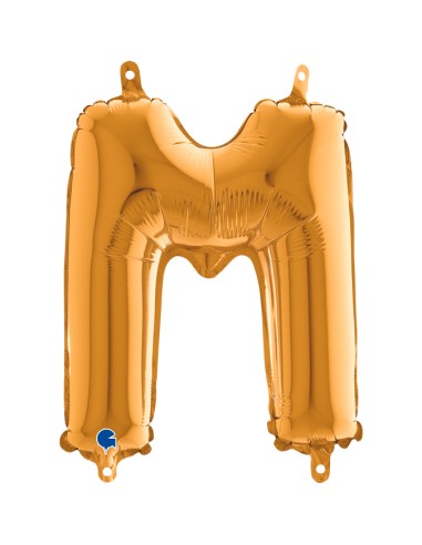 PALLONE MYLAR LETTERA " M " ORO 35CM - L'Officina delle feste