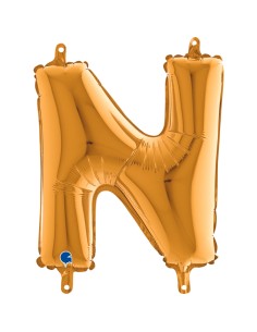 PALLONE MYLAR LETTERA " N " ORO 35CM - L'Officina delle feste 2