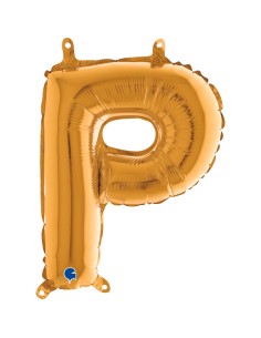 PALLONE MYLAR LETTERA " P " ORO CM.35 - L'Officina delle feste 2
