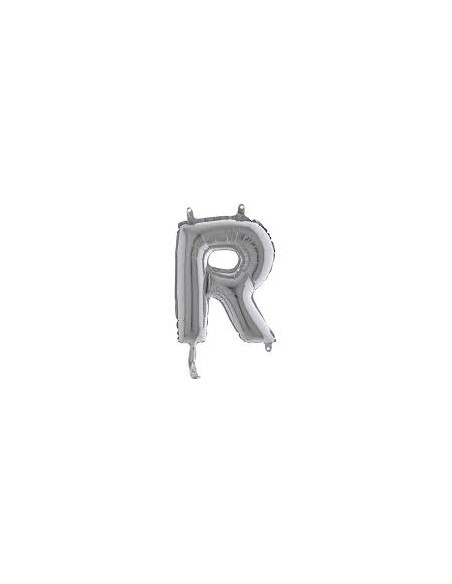 PALLONE MYLAR LETTERA " R " ARGENTO 35CM - L'Officina delle