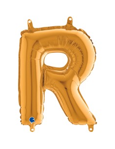 PALLONE MYLAR LETTERA " R " ORO 35CM - L'Officina delle feste 2