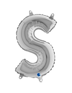 PALLONE MYLAR LETTERA " S " ARGENTO CM. 35 - L'Officina delle 2