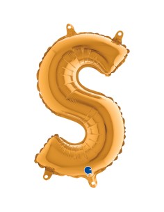 PALLONE MYLAR LETTERA " S " ORO 35CM - L'Officina delle feste 2
