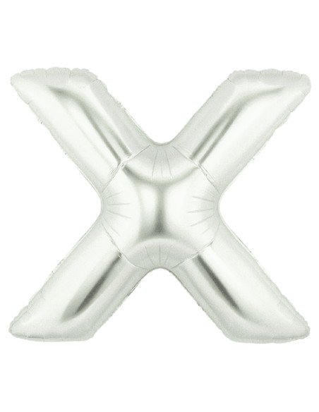 PALLONE MYLAR LETTERA " X " ARGENTO - L'Officina delle feste