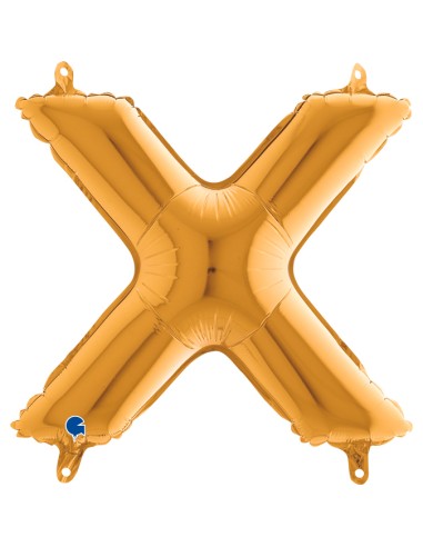 PALLONE MYLAR LETTERA " X " ORO 35CM - L'Officina delle feste