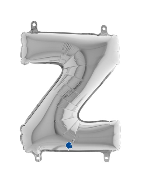 PALLONE MYLAR LETTERA " Z " ARGENTO CM.35H - L'Officina delle
