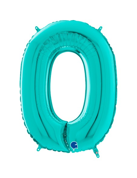 PALLONE MYLAR MEGA N. 0 TIFFANY 102CM - L'Officina delle feste PALLONE MYLAR MEGA N. 0 TIFFANY 102CM - L'Officina delle feste
