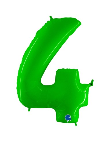 PALLONE MYLAR MEGA N. 4 VERDE FLUO 102CM - L'Officina delle