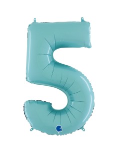 PALLONE MYLAR MEGA N. 5 CELESTE 102CM - L'Officina delle feste 2