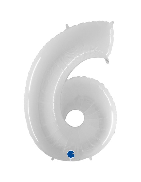 PALLONE MYLAR MEGA N. 6 - 9 BIANCO 102CM - L'Officina delle PALLONE MYLAR MEGA N. 6 - 9 BIANCO 102CM - L'Officina delle