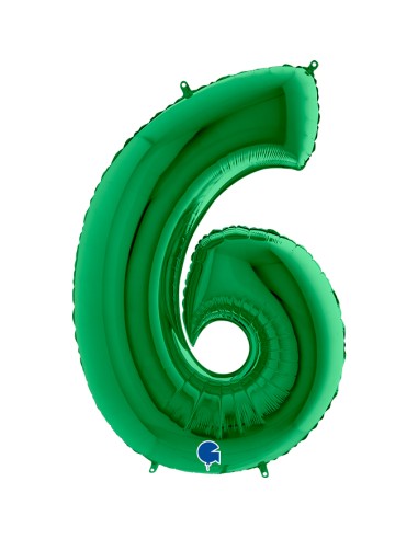 PALLONE MYLAR MEGA N. 6 - 9 VERDE 102CM - L'Officina delle feste