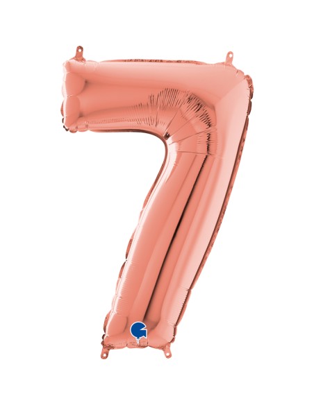 PALLONE MYLAR MEGA N. 7 ROSA GOLD 102CM - L'Officina delle feste