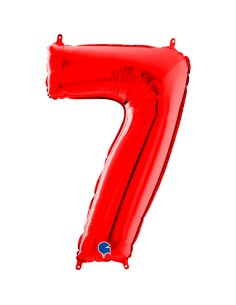 PALLONE MYLAR MEGA N. 7 ROSSO 102CM - L'Officina delle feste 2