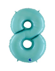 PALLONE MYLAR MEGA N. 8 CELESTE 102CM - L'Officina delle feste 2