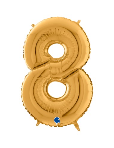 PALLONE MYLAR MEGA N. 8 ORO 102CM - L'Officina delle feste