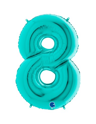 PALLONE MYLAR MEGA N. 8 TIFFANY 102CM - L'Officina delle feste
