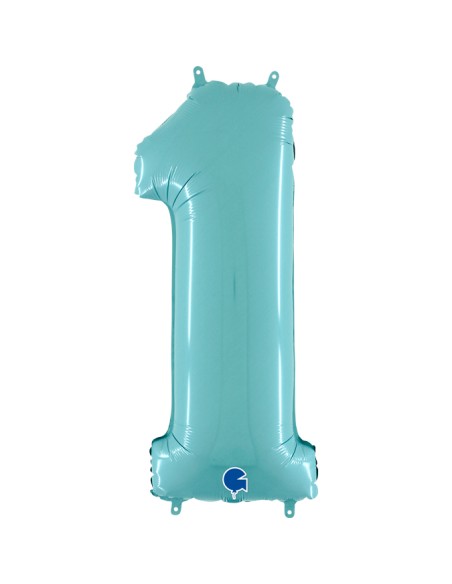 PALLONE MYLAR MEGA NUMERO N. 1 CELESTE 102CM - L'Officina delle PALLONE MYLAR MEGA NUMERO N. 1 CELESTE 102CM - L'Officina delle