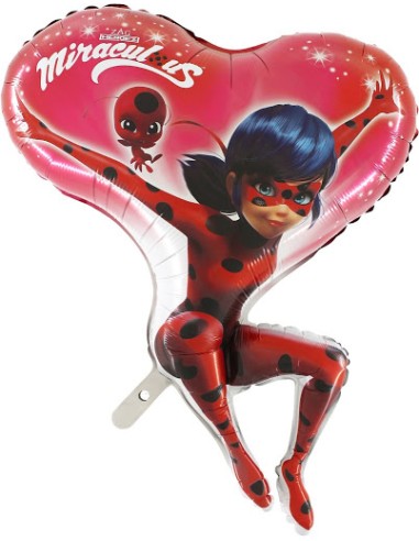 PALLONE MYLAR MIRACOLOUS LADY BUG 95CM - L'Officina delle feste