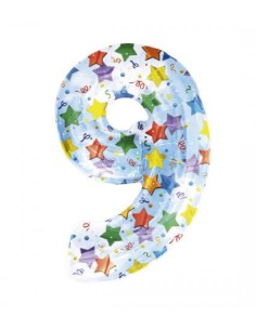 PALLONE MYLAR N.9 STARS CM.86 - L'Officina delle feste 2