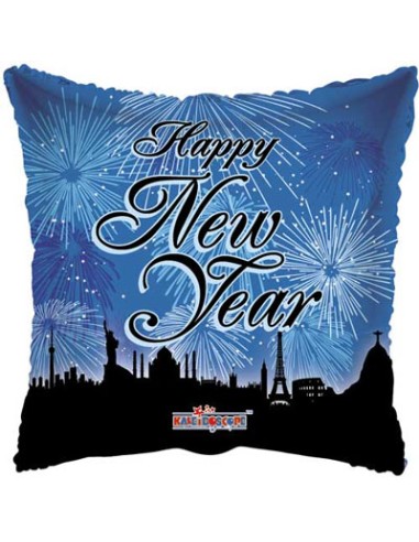 PALLONE MYLAR PILLOW HAPPY NEW YEAR CM. 45 - L'Officina delle
