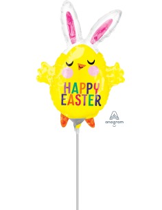 PALLONE MYLAR PULCINO HAPPY EASTER 35CM - L'Officina delle feste 2