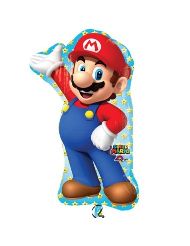 PALLONE MYLAR SAGOMA SUPER MARIO 55X83CM. - L'Officina delle