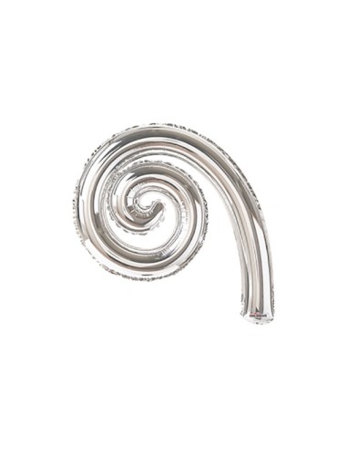 PALLONE MYLAR SPIRALINA ARGENTO 14" 5PZ - L'Officina delle feste