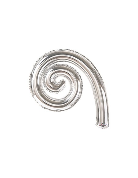 PALLONE MYLAR SPIRALINA ARGENTO 14" 5PZ - L'Officina delle feste